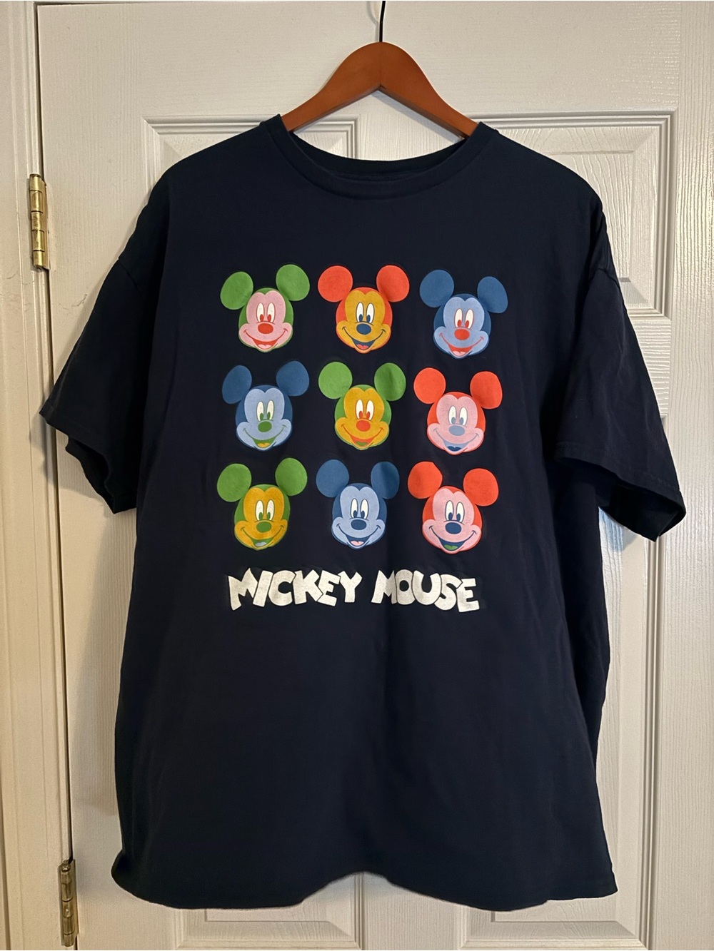 Disney Navy Mickey Mouse Multicolor Icons Tee